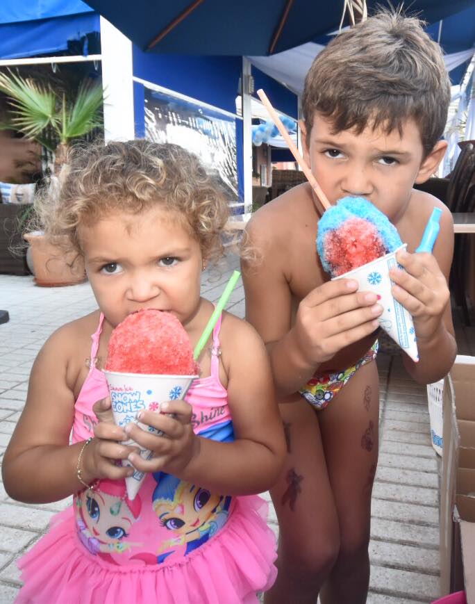 Snow Cones loved by kids.