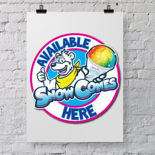 Snow Cone Available Here Stickers
